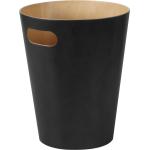 UMBRA Papierkorb Abfallsammler Abfalleimer WOODROW 7,5 Liter aus Holz schwarz