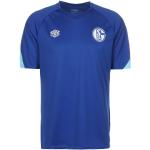 Blaue Umbro Schalke 04 Herrentrainingsshirts Übergrößen zum Fußballspielen 2021/22 