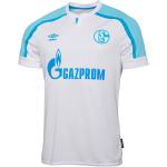 Weiße Atmungsaktive Kurzärmelige Umbro Schalke 04 FC Schalke 04 Trikots für Kinder - Auswärts 2021/22 