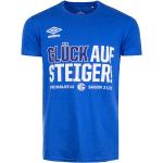 Royalblaue Umbro Schalke 04 T-Shirts aus Baumwolle für Herren Größe M 