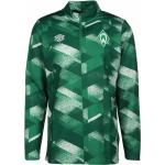 Grüne Umbro Werder Bremen Stehkragen Herrensportpullover Übergrößen zum Fußballspielen 2021/22 