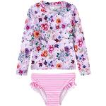 UMELOK Mädchen Badeanzug Kinder UV-Schutz Schwimmanzug Rosa, Hortensien 7 Jahre/122 cm