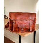 Braune Vintage Gusti Leder Messenger Bags & Kuriertaschen aus Leder mit Außentaschen für Herren 