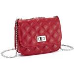 Rote Gesteppte LASCANA Mini Handtaschen mit Kettenhenkel für Damen 