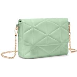Umhängetasche VIVANCE grün (mint) Damen Taschen Handtasche Abendtasche Handtaschen Minibag mit modischer Steppung VEGAN