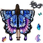 Reduzierte Blaue Schmetterlingsflügel aus Spitze für Damen 