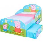 Reduzierte Blaue Peppa Wutz Kombi-Kinderbetten mit Schweinemotiv aus Holz mit Schublade 70x140 