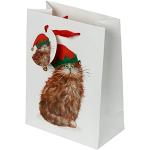 Umschlag Weihnachtsgeschenk - Katzen mit Elfenhut - Kim Haskins - M