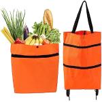 Orange Faltbare Einkaufstaschen 50l wiederverwendbar 
