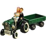 Hochzeitsspardosen mit Traktor-Motiv aus Kunststein 