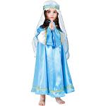 Blaue Maria-Kostüme aus Polyester für Kinder Größe 122 