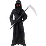 Schwarze Sensenmann-Kostüme für Kinder Größe 146 