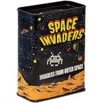 Space Invaders Spardose Retro Game-Coin Bank, Metall, schwarz, 9x4.5x11.5 cm