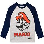 Graue Langärmelige Super Mario Printed Shirts für Kinder & Druck-Shirts für Kinder für Jungen 