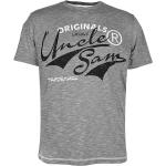 UNCLE SAM superleichtes Herren T-Shirt, Vintage Style M, Grey Melange