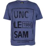 Uncle Sam T-Shirts stylische Shirts Exklusive Kollektion M, Mid Blue Pigmentdruck