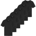 Schwarze Kurzärmelige Schiesser Uncover V-Ausschnitt Kurzarm-Unterhemden für Herren Größe M 6-teilig 