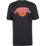 Reduzierte Schwarze Under Armour T-Shirts mit Basketball-Motiv für Herren Größe S 