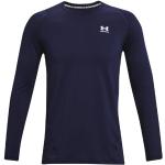 Reduzierte Marineblaue Under Armour ColdGear Fitted Rundhals-Ausschnitt Herrensweatshirts aus Polyester Größe S für den für den Winter 