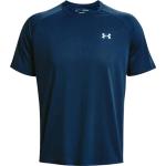 Blaue Kurzärmelige Under Armour Tech T-Shirts aus Polyester für Herren Größe S 