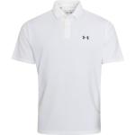 Weiße Kurzärmelige Under Armour Performance Kurzarm-Poloshirts aus Polyester für Herren Größe 3 XL 