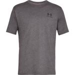 Anthrazitfarbene Kurzärmelige Under Armour T-Shirts für Herren Größe XL 