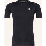 Schwarze Under Armour HeatGear T-Shirts aus Polyester für Herren Größe XL 