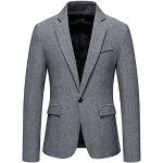 Graue Casual Tweed-Sakkos mit Knopf aus Tweed für Herren Größe XXL 