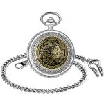 Retro Handaufzug Herrentaschenuhren aus Acrylglas mit römischen Zahlen mit Kunststoff-Uhrenglas 