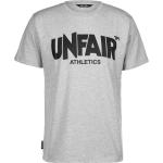 Graue Melierte Kurzärmelige Unfair Athletics Rundhals-Ausschnitt T-Shirts für Herren Größe S 