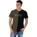 Olivgrüne Kurzärmelige Unfair Athletics Rundhals-Ausschnitt T-Shirts für Herren Größe S 