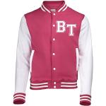 Pinke Unifarbene College Jacken für Kinder & Baseball Jacken für Kinder für Mädchen 
