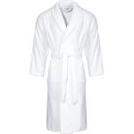 Weiße Unifarbene Frottee-Bademäntel aus Frottee maschinenwaschbar für Herren Größe S 