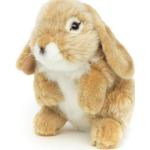 Beige 18 cm Uni-Toys Kaninchen Kuscheltiere aus Kunststoff maschinenwaschbar für 0 - 6 Monate 