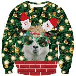 Elegante Rundhals-Ausschnitt Herrensweatshirts aus Polyester Größe M Weihnachten 