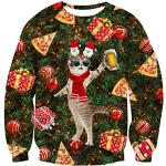 Elegante Rundhals-Ausschnitt Herrensweatshirts aus Polyester Größe XL Weihnachten für den für den Winter 