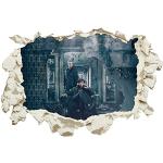 Unified Distribution Sherlock Holmes - Dr. John Watson (Benedict Cumberbatch, Martin Freeman) - Wandtattoo mit 3D Effekt, Aufkleber für Wände und Türen Größe: 92x61 cm, Stil: Durchbruch