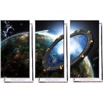 Unified Distribution Stargate SG-1 - Dreiteiler (120x80 cm) Kunstdruck auf Leinwand • erstklassige Druckqualität • Dekoration • Wandbild