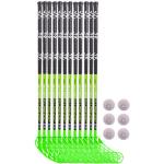 Unihoc Basic WINNER 12 sticks + 6 balls Floorball Set schwarz / grün, Reversibel, 96cm (=106cm), (13 - 18 Jahre)
