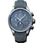 Graue Union Glashütte Belisar Armbanduhren mit Chronograph-Zifferblatt mit Mondphasenanzeige 