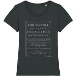 Schwarze Unipolar Albert Einstein Nachhaltige T-Shirts aus Baumwolle für Damen Größe M 