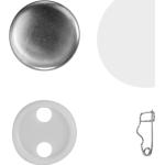 Silberne Uniprodo Buttonrohlinge 