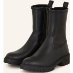 Reduzierte Schwarze Unisa Blockabsatz Ankle Boots & Klassische Stiefeletten mit Reißverschluss aus Leder für Damen Größe 38 