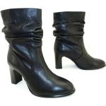 Schwarze Unisa Ankle Boots & Klassische Stiefeletten aus Leder für Damen Größe 39 für den für den Winter 
