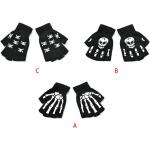 Schwarze Fingerlose Handschuhe & Halbfinger-Handschuhe für Herren für den für den Winter 