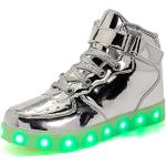 Silberne LED Schuhe & Blink Schuhe für Kinder Größe 38 