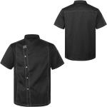 Schwarze Atmungsaktive Herrenkochhemden aus Polyester Größe 4 XL 