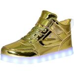 Goldene High Top Sneaker & Sneaker Boots aus Kunstleder rutschfest für Damen Größe 44,5 