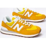 Reduzierte Gelbe New Balance Sneaker mit Strass in Schmalweite aus Leder leicht für Herren Größe 42 