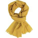 Gelbe Unifarbene Wollschals aus Wolle Handwäsche für Herren für den für den Sommer 
